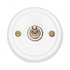 Interruptor níquel en porcelana lisa