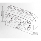 Ladrón triple con multi interruptor