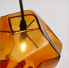 Lámpara cristal deformado ámbar