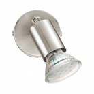 Lámpara foco metal níquel mate LED