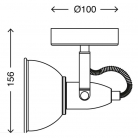 Lámpara pared pantalla Negra