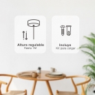 Lámpara techo campana verde