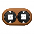 Marco doble superficie madera clara