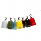 Portalámparas porcelana rojo