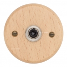 Pulsador de madera clara