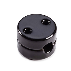 sujetacables porcelana negra